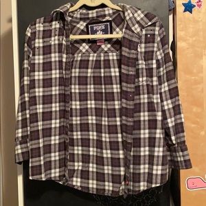 Pink Victoria’s Secret plaid button up